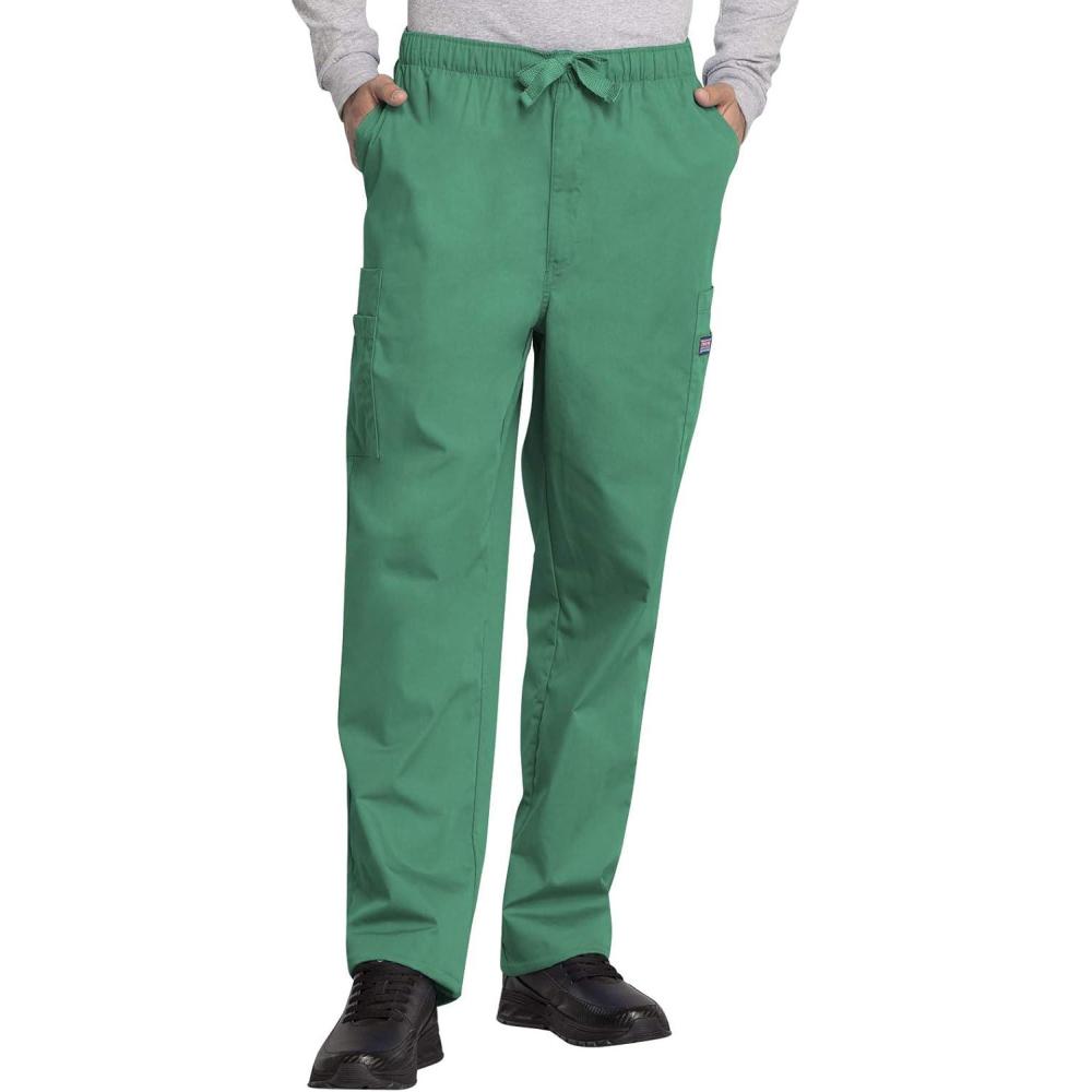 imageCherokee Scrub for Men Fly Front Cargo Pant with 7 Pocket Durable Fade Resistant Fabric 4000Surgical Green