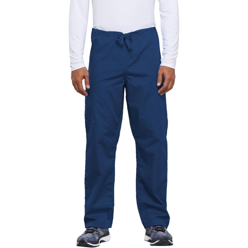 imageCherokee Unisex Scrub Pants for Men amp Women Drawstring Cargo Medical Uniform Straight Leg Nursing Scrub Bottoms 4100Galaxy Blue