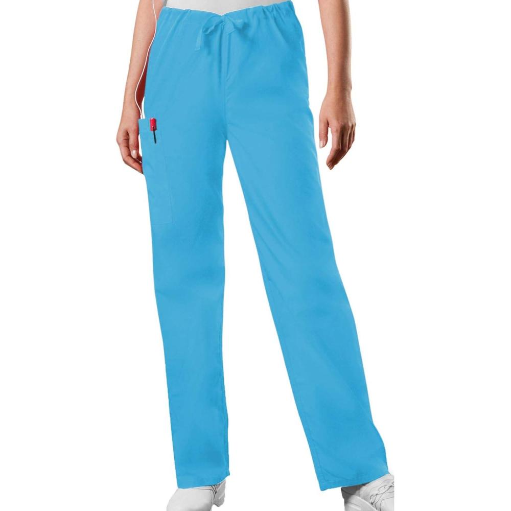 imageCherokee Unisex Scrub Pants for Men amp Women Drawstring Cargo Medical Uniform Straight Leg Nursing Scrub Bottoms 4100Maliblue