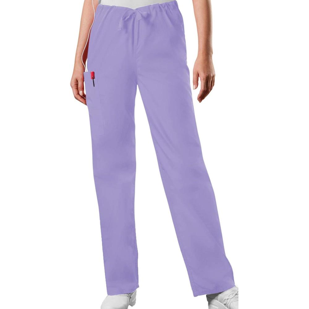imageCherokee Unisex Scrub Pants for Men amp Women Drawstring Cargo Medical Uniform Straight Leg Nursing Scrub Bottoms 4100Orchid