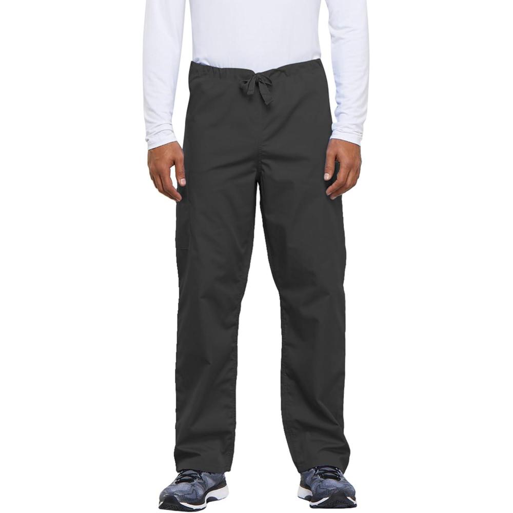 imageCherokee Unisex Scrub Pants for Men amp Women Drawstring Cargo Medical Uniform Straight Leg Nursing Scrub Bottoms  4100Pewter