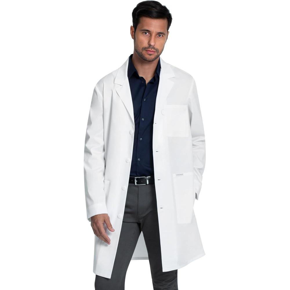 imageCherokee White Lab Coat for Men or Women with 3 Pockets and Center back length 38 CK460White