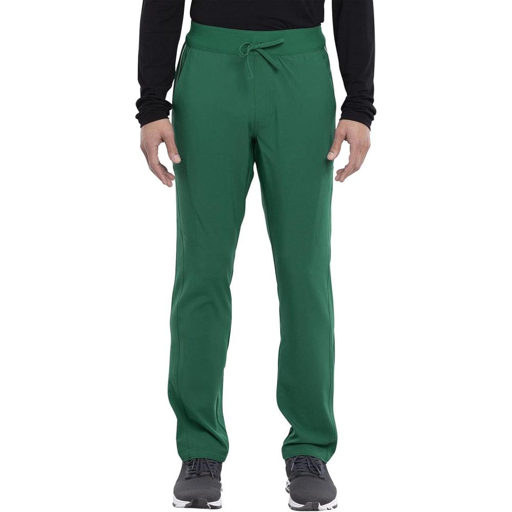 imageCherokee iFlex Men Scrubs Pant Tapered Leg Drawstring Cargo CK006Hunter