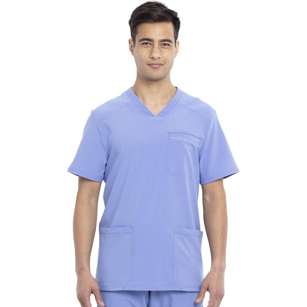 imageCherokee iFlex Men Scrubs Top VNeck CK661Ciel Blue
