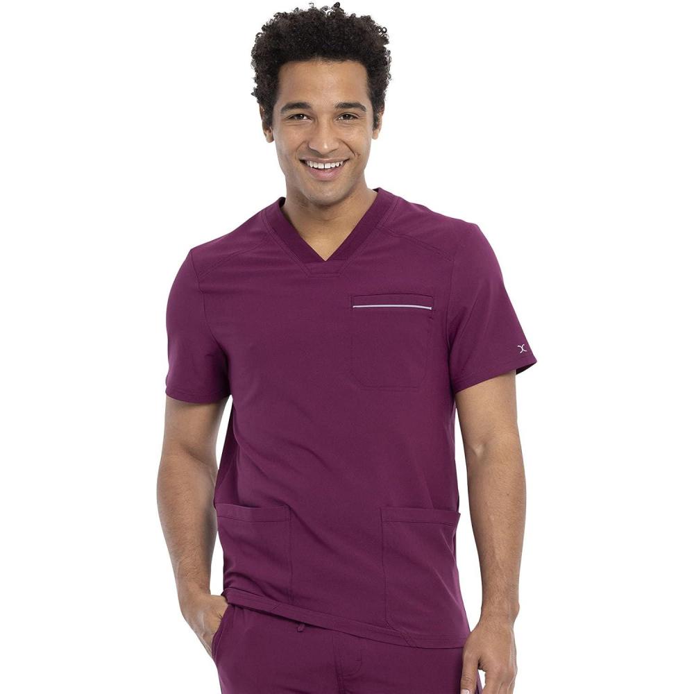 imageCherokee iFlex Men Scrubs Top VNeck CK661Wine