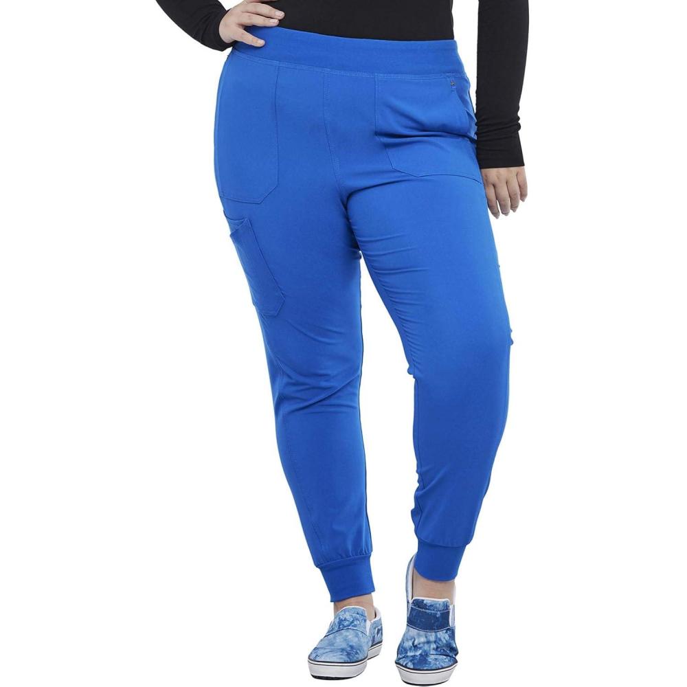 imageIflex Jogger Scrubs for Women YogaInspired Knit Waistband Scrub Pants CK011Royal
