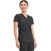 Cherokee Form Scrub Tops for Women, Stretchy V-Neck Knit Scrub Top – CK840(Black)