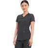 Cherokee Form Scrub Tops for Women, Stretchy V-Neck Knit Scrub Top – CK840(Black)