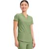 Cherokee Form Scrub Tops for Women, Stretchy V-Neck Knit Scrub Top – CK840(Bright Sage)