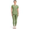 Cherokee Form Scrub Tops for Women, Stretchy V-Neck Knit Scrub Top – CK840(Bright Sage)