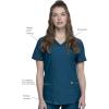 Cherokee Form Scrub Tops for Women, Stretchy V-Neck Knit Scrub Top – CK840(Caribbean Blue)