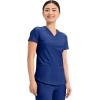Cherokee Form Scrub Tops for Women, Stretchy V-Neck Knit Scrub Top – CK840(Galaxy Blue)