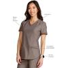 Cherokee Form Scrub Tops for Women, Stretchy V-Neck Knit Scrub Top – CK840(Iron)