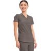 Cherokee Form Scrub Tops for Women, Stretchy V-Neck Knit Scrub Top – CK840(Iron)
