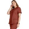Cherokee Form Scrub Tops for Women, Stretchy V-Neck Knit Scrub Top – CK840(Masala)