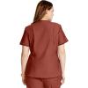 Cherokee Form Scrub Tops for Women, Stretchy V-Neck Knit Scrub Top – CK840(Masala)