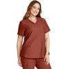 Cherokee Form Scrub Tops for Women, Stretchy V-Neck Knit Scrub Top – CK840(Masala)