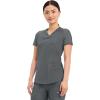 Cherokee Form Scrub Tops for Women, Stretchy V-Neck Knit Scrub Top – CK840(Pewter)