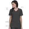 Cherokee Form Scrub Tops for Women, Stretchy V-Neck Knit Scrub Top – CK840(Pewter)
