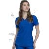 Cherokee Form Scrub Tops for Women, Stretchy V-Neck Knit Scrub Top – CK840(Royal)