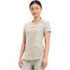 Cherokee Form Scrub Tops for Women, Stretchy V-Neck Knit Scrub Top – CK840(Summer Sand)