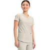 Cherokee Form Scrub Tops for Women, Stretchy V-Neck Knit Scrub Top – CK840(Summer Sand)