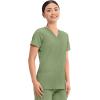 Cherokee Medical Women’s Scrub Top V-Neck Modern Classic Fit with 3 Pockets, Ultra Soft and 2-Way Stretch Fabric – WW620(Celery Green)