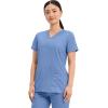 Cherokee Medical Women’s Scrub Top V-Neck Modern Classic Fit with 3 Pockets, Ultra Soft and 2-Way Stretch Fabric – WW620(Ciel Blue)