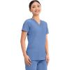 Cherokee Medical Women’s Scrub Top V-Neck Modern Classic Fit with 3 Pockets, Ultra Soft and 2-Way Stretch Fabric – WW620(Ciel Blue)