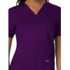 Cherokee Medical Women’s Scrub Top V-Neck Modern Classic Fit with 3 Pockets, Ultra Soft and 2-Way Stretch Fabric – WW620(Eggplant)