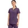 Cherokee Medical Women’s Scrub Top V-Neck Modern Classic Fit with 3 Pockets, Ultra Soft and 2-Way Stretch Fabric – WW620(Eggplant)