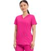 Cherokee Medical Women’s Scrub Top V-Neck Modern Classic Fit with 3 Pockets, Ultra Soft and 2-Way Stretch Fabric – WW620(Electric Pink)