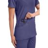 Cherokee Medical Women’s Scrub Top V-Neck Modern Classic Fit with 3 Pockets, Ultra Soft and 2-Way Stretch Fabric – WW620(Grape)