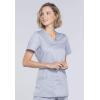 Cherokee Medical Women’s Scrub Top V-Neck Modern Classic Fit with 3 Pockets, Ultra Soft and 2-Way Stretch Fabric – WW620(Grey)