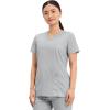 Cherokee Medical Women’s Scrub Top V-Neck Modern Classic Fit with 3 Pockets, Ultra Soft and 2-Way Stretch Fabric – WW620(Grey)