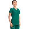 Cherokee Medical Women’s Scrub Top V-Neck Modern Classic Fit with 3 Pockets, Ultra Soft and 2-Way Stretch Fabric – WW620(Hunter Green)