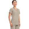 Cherokee Medical Women’s Scrub Top V-Neck Modern Classic Fit with 3 Pockets, Ultra Soft and 2-Way Stretch Fabric – WW620(Khaki)