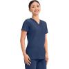 Cherokee Medical Women’s Scrub Top V-Neck Modern Classic Fit with 3 Pockets, Ultra Soft and 2-Way Stretch Fabric – WW620(Navy)