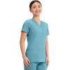 Cherokee Medical Women’s Scrub Top V-Neck Modern Classic Fit with 3 Pockets, Ultra Soft and 2-Way Stretch Fabric – WW620(Soft Marine)