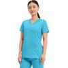 Cherokee Medical Women’s Scrub Top V-Neck Modern Classic Fit with 3 Pockets, Ultra Soft and 2-Way Stretch Fabric – WW620(Turquoise)