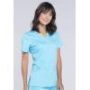 Cherokee Medical Women’s Scrub Top V-Neck Modern Classic Fit with 3 Pockets, Ultra Soft and 2-Way Stretch Fabric – WW620(Turquoise)
