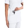 Cherokee Medical Women’s Scrub Top V-Neck Modern Classic Fit with 3 Pockets, Ultra Soft and 2-Way Stretch Fabric – WW620(White)