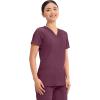 Cherokee Medical Women’s Scrub Top V-Neck Modern Classic Fit with 3 Pockets, Ultra Soft and 2-Way Stretch Fabric – WW620(Wine)