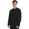 Cherokee Men’s Scrub Jacket Snap Front Medical with 3 Pockets, Knit Cuffs, Soft Fade Resistant 2-Way Stretch – WW360(Black)