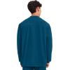 Cherokee Men’s Scrub Jacket Snap Front Medical with 3 Pockets, Knit Cuffs, Soft Fade Resistant 2-Way Stretch – WW360(Caribbean Blue)