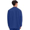 Cherokee Men’s Scrub Jacket Snap Front Medical with 3 Pockets, Knit Cuffs, Soft Fade Resistant 2-Way Stretch – WW360(Galaxy Blue)