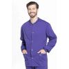 Cherokee Men’s Scrub Jacket Snap Front Medical with 3 Pockets, Knit Cuffs, Soft Fade Resistant 2-Way Stretch – WW360(Grape)