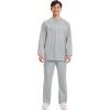Cherokee Men’s Scrub Jacket Snap Front Medical with 3 Pockets, Knit Cuffs, Soft Fade Resistant 2-Way Stretch – WW360(Grey)