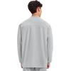 Cherokee Men’s Scrub Jacket Snap Front Medical with 3 Pockets, Knit Cuffs, Soft Fade Resistant 2-Way Stretch – WW360(Grey)