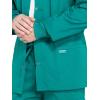 Cherokee Men’s Scrub Jacket Snap Front Medical with 3 Pockets, Knit Cuffs, Soft Fade Resistant 2-Way Stretch – WW360(Hunter Green)